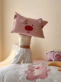  Bộ Chăn Ga Cotton Linen Kids - HEO HỒNG 