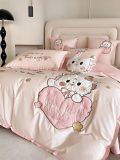  Bộ Chăn Ga Cotton Linen Kids - Kì Lân Hồng 