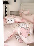  Bộ Chăn Ga Cotton Linen Kids - Kì Lân Hồng 