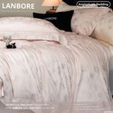  Set Chăn Ga Tencel 80s Dệt Hoa - Lanbore Tulip Hồng 