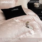  Set Chăn Ga Tencel 80s Dệt Hoa - Lanbore Tulip Hồng 