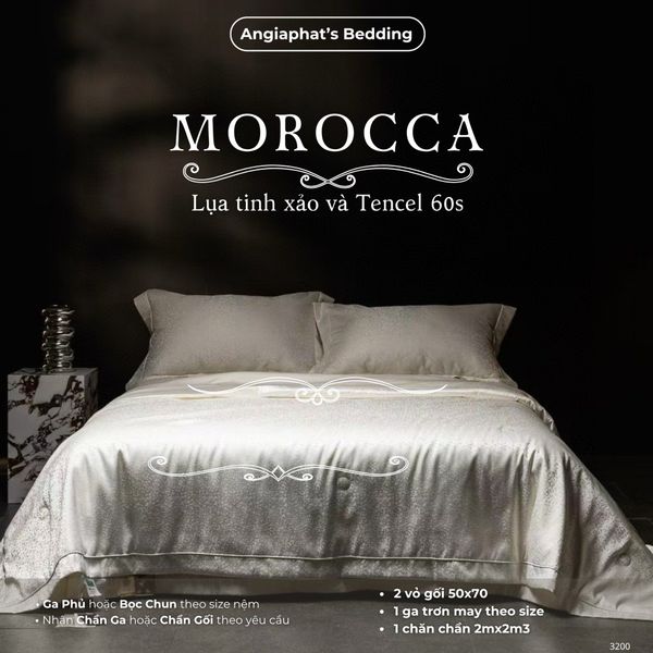  Set Chăn Hè Ga Trần Phủ - Lụa Mix Tencel 60s - Morocca - Màu 3 