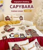  Bộ Chăn Ga Cotton Linen Kids - CAPY BARA 