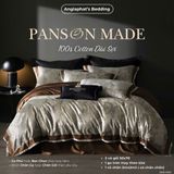  Set Chăn Ga Gấm Dệt Tơ Tằm mix Cotton Úc - PANSON MAZE - Màu 4 