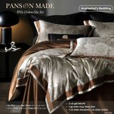  Set Chăn Ga Gấm Dệt Tơ Tằm mix Cotton Úc - PANSON MAZE - Màu 4 