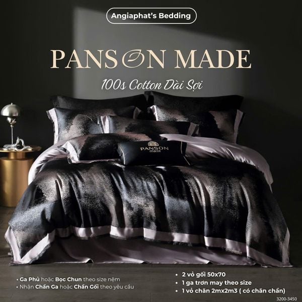  Set Chăn Ga Gấm Dệt Tơ Tằm mix Cotton Úc - PANSON MAZE - Màu 7 
