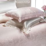  Set Chăn Ga GẤM TƠ TẰM - COLOGNE - MÀU HỒNG 