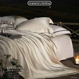 Set Chăn Ga GẤM TƠ TẰM - COLOGNE - MÀU KEM 