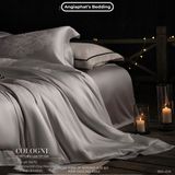  Set Chăn Ga GẤM TƠ TẰM - COLOGNE - MÀU GHI 