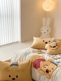  Bộ Vỏ Chăn Ga Gối Trẻ Em - Cotton Linen Kids - Gấu Poooh Vàng 