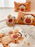  Bộ Vỏ Chăn Ga Gối Trẻ Em - Cotton Linen Kids - Hổ Cam 