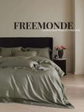  BỘ CHĂN GA TENCEL 120S FREEMONDE 2024 -  MÀU XÁM XANH 