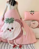 Bộ Chăn Ga Cotton Linen Kids - DÂU TÂY 
