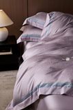  Set Chăn Ga Tencel 120s Markcross Dệt Vân Chìm - Màu Tím 