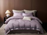 Set Chăn Ga Tencel 120s Markcross Dệt Vân Chìm - Màu Tím 