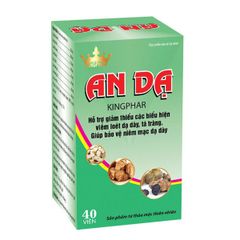 An Dạ Kingphar (40 viên) - Hỗ Trợ Giảm Loét Dạ Dày, Tá Tràng, Bảo Vệ Niêm Mạc Dạ Dày