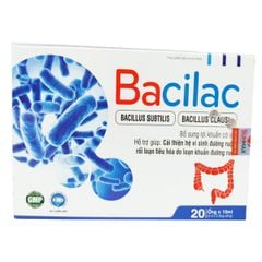 Bacilac (20 ống x 10ml) - Cải Thiện Hệ Vi Sinh Đường Ruột Hộp 20 Ống