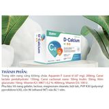 D Calcium Bổ Sung Canxi và vitamin D3 Giúp Xương Chắc Khỏe Big Family Hộp 60 Viên