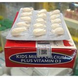 Viên Uống Hỗ Trợ Tăng Chiều Cao, Phòng Còi Xương Ở Trẻ Vital Code Kids Milky Calcium Plus Vitamin D3 Hộp 30 Viên