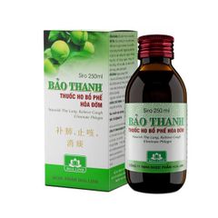 Bảo Thanh Siro khỏi ho-Tiêu đờm- Bổ phế 250ml