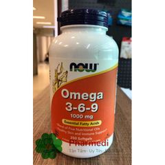 Giúp bổ sung acid béo Omega 3,6,9 rất cần thiết cho cơ thể OMEGA 369 lọ 100 viên