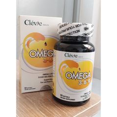 OMEGA 3 6 9 Clévie Anh Quốc Phòng Mắc Bệnh Về Tim Mạch Chai 60 Viên