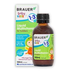 Siro Bổ Sung Vitamin Brauer Baby & Kids Liquid Multivitamin Toddlers Cho Trẻ Từ 1 - 3 Tuổi (100ml)