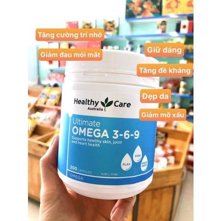 Omega 369 Healthy Care Cung cấp Omega 3 6 9 EPA DHA Lọ 200 Viên – Nhà
