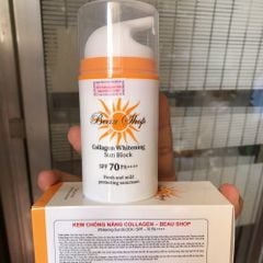 Kem chống nắng Beau Shop collagen whitening sun block- AppleBee Daily UV Facial Sun Cream - KCN kềm dầu, nâng tone