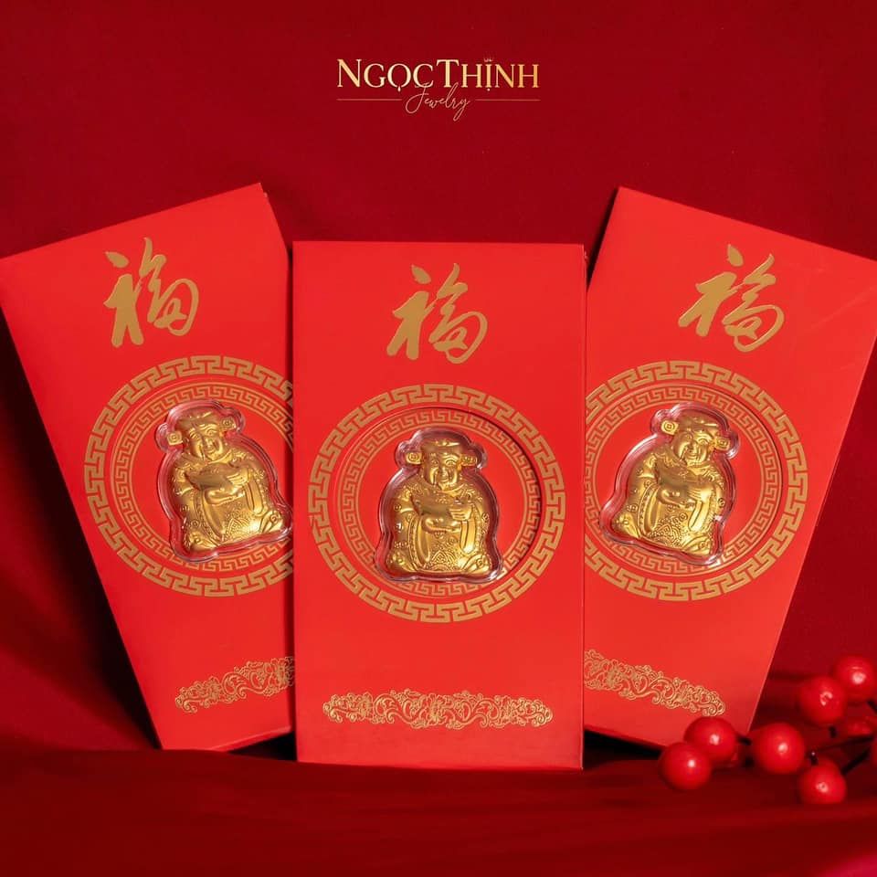 LÌ XÌ THẦN TÀI MẠ VÀNG 24K