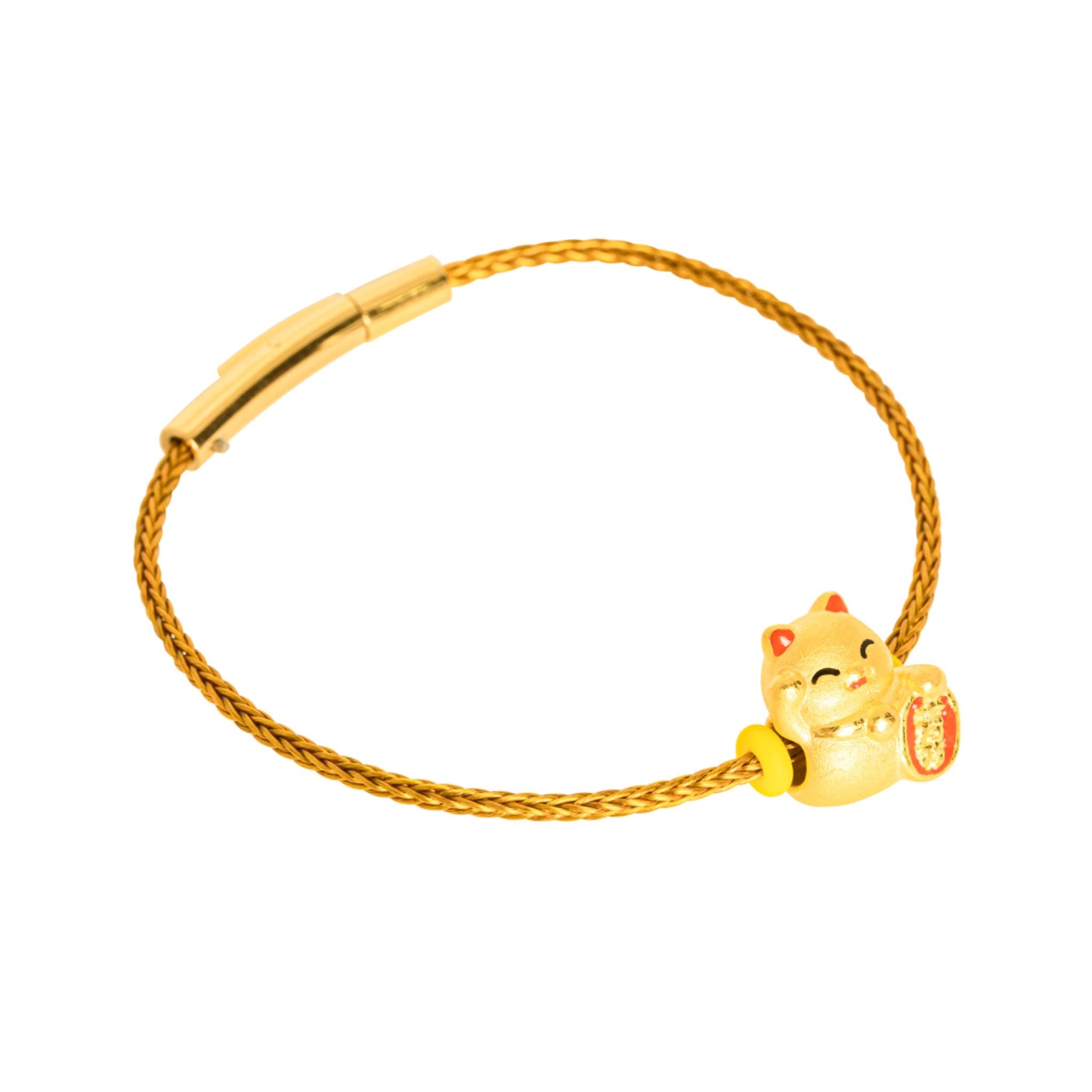 Vòng tay charm mèo vàng thần tài