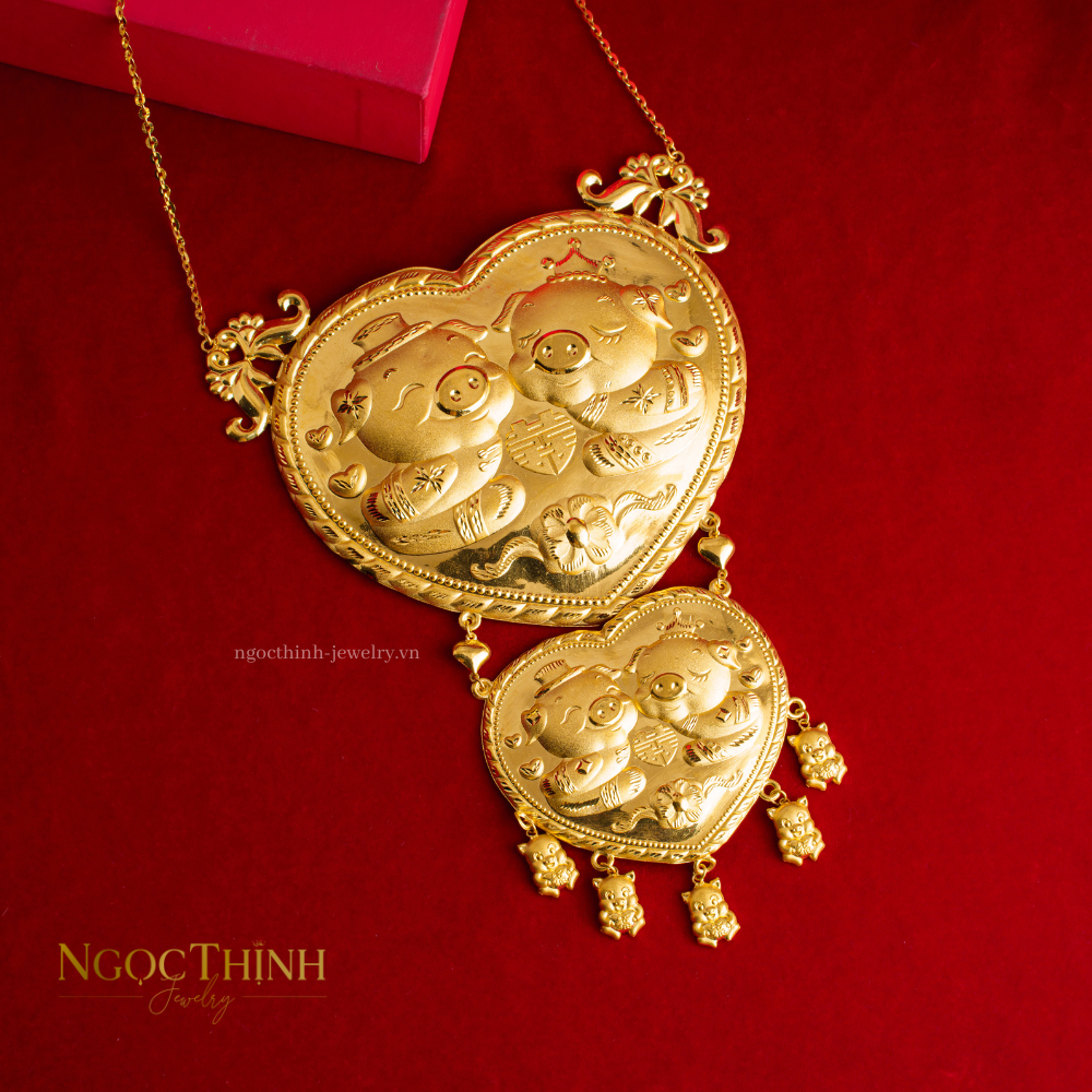 Dây chuyền Heo Vàng Song Hỷ