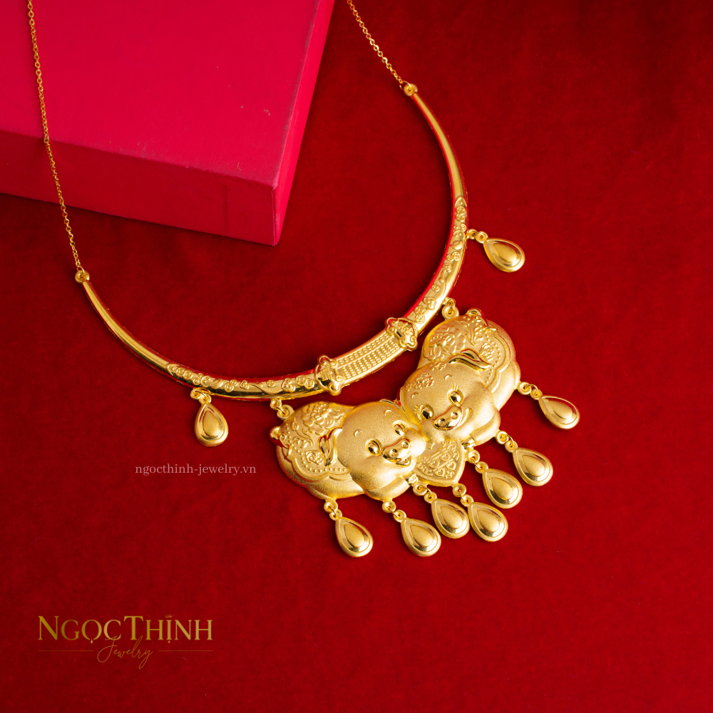 Dây chuyền Heo Vàng Song Hỷ