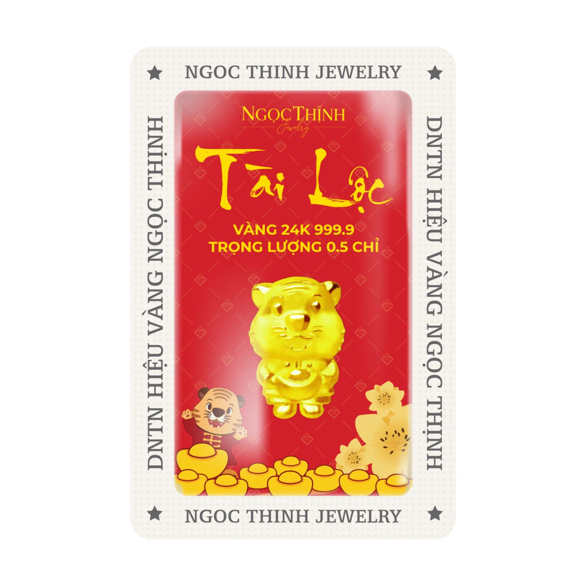 Hổ Tài Lộc ép vỉ 0.5 chỉ