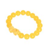 Vòng charm tỳ hưu chuỗi hạt vàng