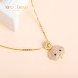 Dây chuyền liền mặt đính đá Cz