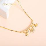 Dây chuyền liền mặt đính đá Cz