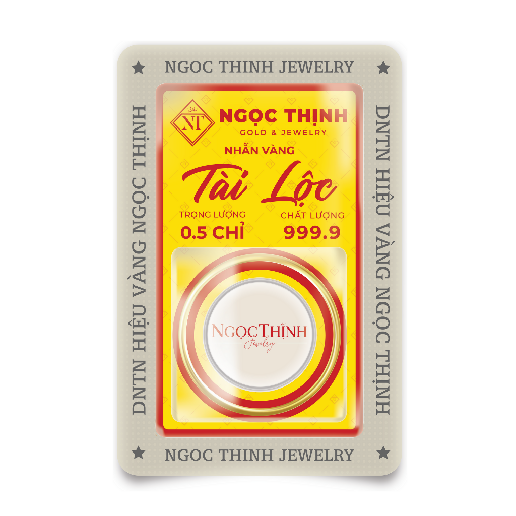 Nhẫn vàng TÀI LỘC 0.5 chỉ