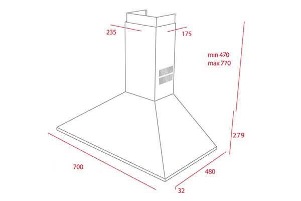 Hút mùi treo tường Teka DBB 70