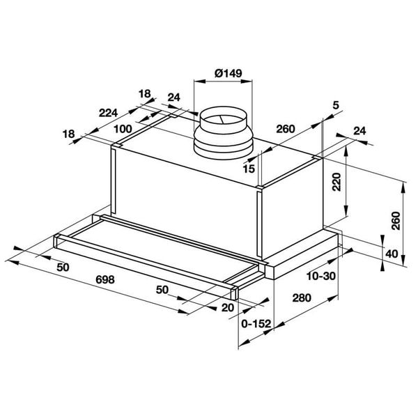 Hút mùi âm tủ Hafele HH-SG70A 533.89.021