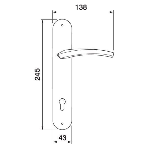 Tay Khóa cửa Hafele 901.79.057