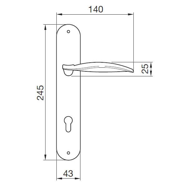 Khóa cửa Hafele 901.79.080