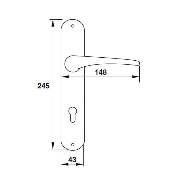 Khóa cửa Hafele 901.79.084
