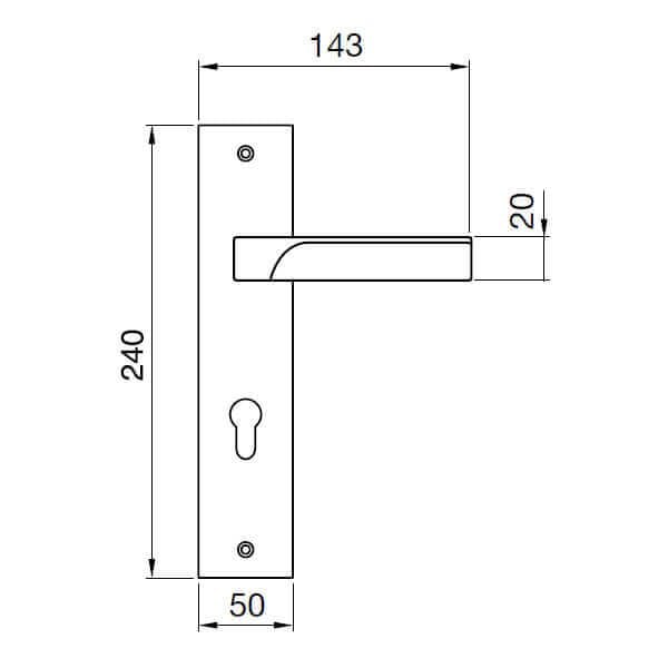 Khóa cửa Hafele 901.79.091