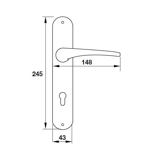Khóa cửa Hafele 901.79.107