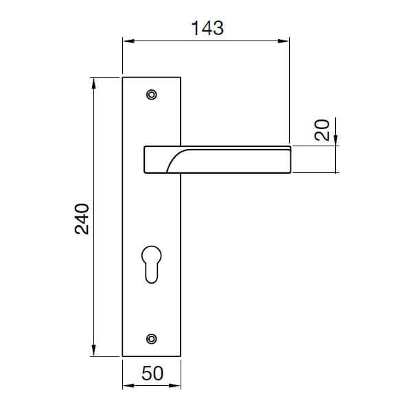 Khóa cửa Hafele 901.79.110