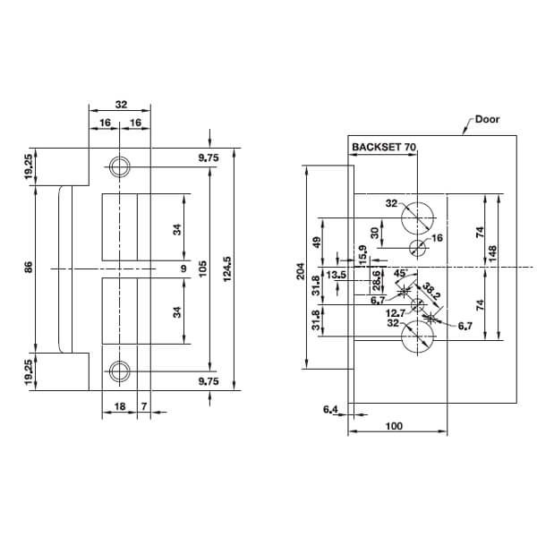 Thân khóa đại sảnh ENRICO CASSINA 911.02.369