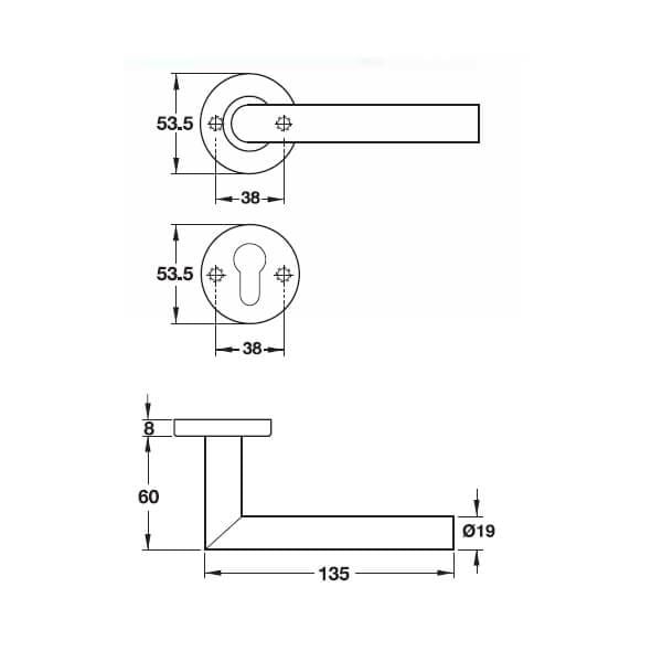 Khóa cửa Hafele 903.92.556