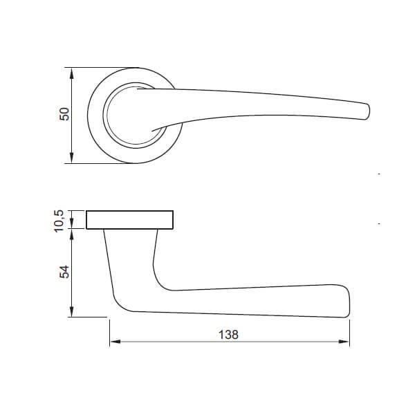 Khóa cửa vệ sinh Hafele 901.99.593