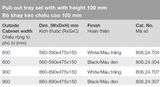Bộ khay kéo Hafele 806.24.704 cao 100mm
